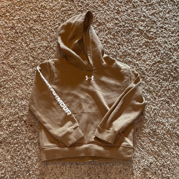 Under Armour Kids Brown Hoodie and Joggers Tracksuit Set Boys Size 6 - Picture 4 of 8